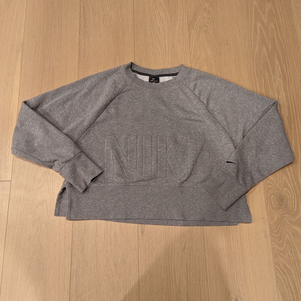 Nike Gray Cropped Sweatshirt